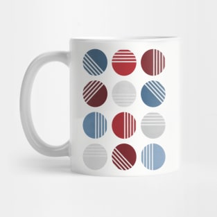 Abstract circles and white lines Mug